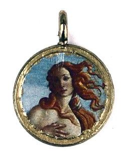 Botticelli Venus Rising 3 4 Charm Mini Pendant Uffizi
