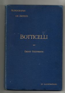 Botticelli Steinmann HB 1901 Italian Renaissance painters b w illus 