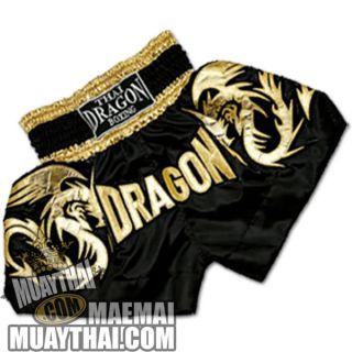 THAI DRAGON Muay Thai Boxing Shorts MTS 013 (Satin) Size S, L