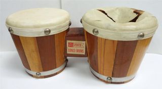  Vintage White Eagle Bongo Drums