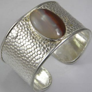 lace agate 925 sterling silver bracelet cuff bangle jewelry