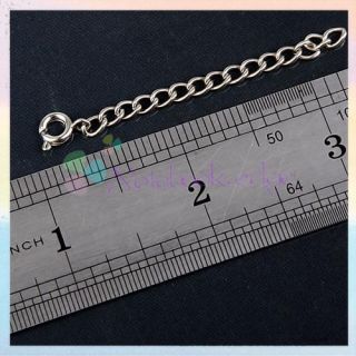   Chain Necklace Extenders Jewelry Bracelet with Clasp 5mm Long