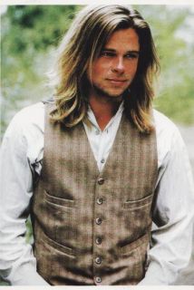 Brad Pitt Long Hair Personality Postcard