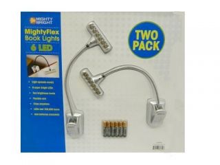 Mighty Bright Mightyflex Book Lights 2 Pack Silver
