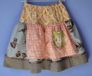 Matilda Jane Girls Gretta in Calico Floral Apron Skirt 6 6X 7 8