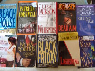    lot of paperback books James Patterson Nora Roberts Linda Howard etc