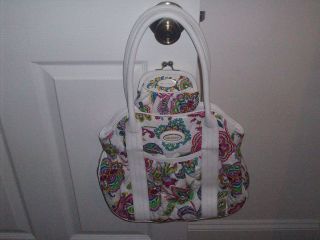 New without Tags VERA BRADLEY PALM BEACH GARDENS TOTE & CUTE KISSLOCK 