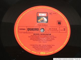 Mussorgsky Boris Godunov Gedda EMI HMV Top Copy Germ 1 Ed