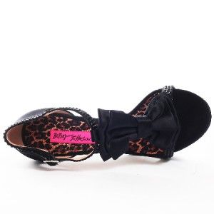 New Elegant Betsey Johnson Jonas Black Heels Shoes 9