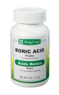 De La Cruz Boric Acid Powder 4 oz Made in USA