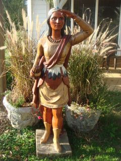 Life Size Vintage Cherokee Indian Maiden Advertising for Cigars RARE 5 