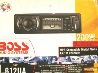 Boss Audio Systems 612UA AM FM MP3 Compatible In Dash Car Stereo 