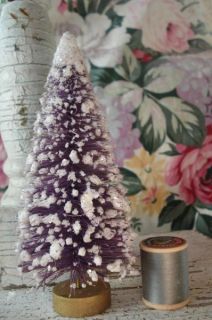   Snowy Mica Clear Glitter Christmas Bottle Brush Tree Japn