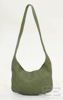 bottega veneta green intrecciato nappa leather shoulder bag