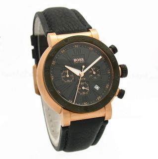 HUGO BOSS HB114 Mens Gold Chronograph Watch 1512312 NWT $550