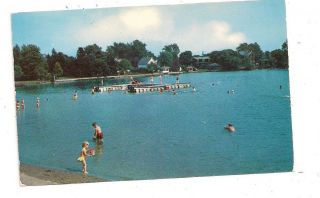 Sunset Lake Braintree MA Norfolk County Postcard