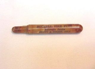 RARE Vintage Bothell Fire Fuel Bakelite Pencil Holder