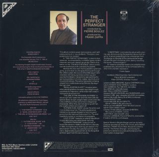 Boulez Conducts Zappa EMI Angel Digital 1984 SEALED