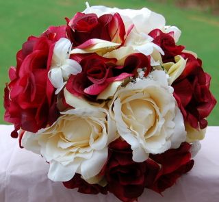 Top Quality Silk Flower Wedding Bouquet Boutonniere Corsage Flower 