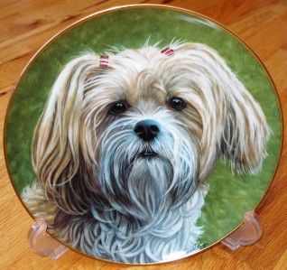 Danbury Mint Lhasa Apso Adorable Patricia Bourque Dog Plate