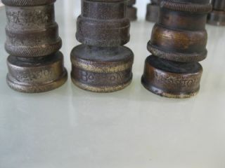 11 vintage brass hose nozzles garden tools