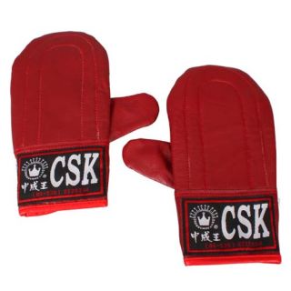 New CSK Leather MMA Punching Bag Boxing Gloves Red GX9117 6oz