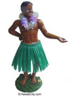 Hawaiian Hula Boy Dashboard Doll with Lei from Hawaii