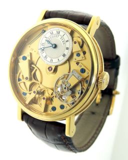 Breguet La Tradition 7027BA 18K Yellow Gold Mechanical Skeleton Watch 