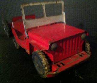  Old Metal Toy Willys Jeep Car Made in USA Marx