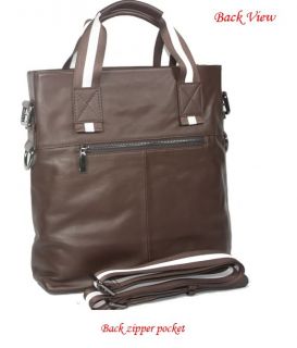   Mens Nappa Leather Messenger Shoulder Bags Briefcases Tote New