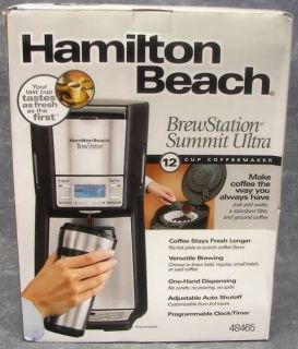   Hamilton Beach Brewstation Summit Ultra 12 Cup Coffeemaker Model 48465