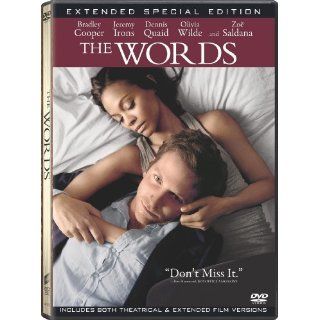 The Words DVD Bradley Cooper Jeremy Irons Dennis Quaid Olivia Wilde 