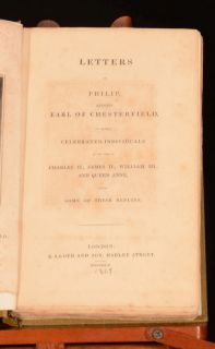 1829 Letters of Philip Second Earl of Chesterfield Charles II James II 