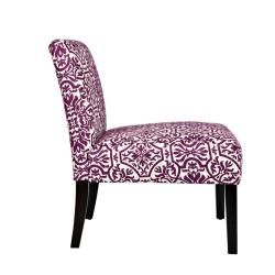 angeloHOME Bradstreet Modern Damask Provence Purple Upholstered 