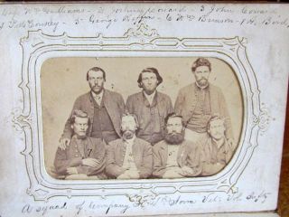 4th Iowa Infantry Group Civil War Soldier CDV Photograph