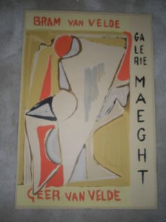 BRAM VAN VELDE Galerie Maeght in Paris 1948 print rare Limited edition 