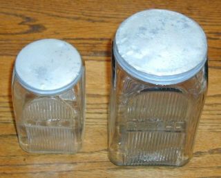 Hoosier Cabinet Canister Jars with Lids Coffee Tea