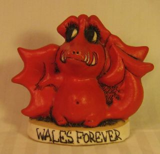 Wales Forever Welsh Red Dragon Figurine Soccer Signed