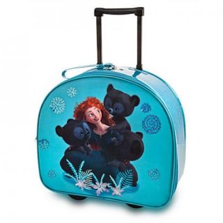 Disney Store Brave Merida Bears Rolling Luggage Suitcase Bag Princess 