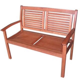 kitana double outdoor wood bench from brookstone kitana double outdoor 