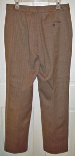 Chaps Ladies Brown Herringbone Pant Suit Size 10 New