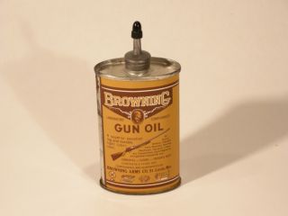 Browning Arms Gun Oil Lead Top Can   Vintage Hunting Advertising   St 