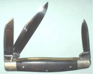 Vintage BROWNING Germany 3 blade Stockman style 4 Pocket Knife [used 