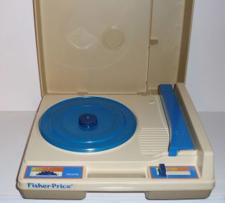 Vintage 1978 Fisher Price Record Player Phonograph 825 Blue Portable 