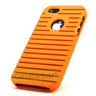 Orange Cool Breeze Rubberized Hard Cover Phone Case for iPhone 5 