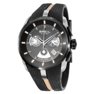 Breil Milano Mens Chronograph Rubber Strap Watch BW0432 Authentic 