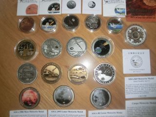  Meteorite Coins and Medals Mars Moon Brenham Jilin Seymchan