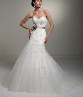 2013 New White Ivory Mermaid Dress Wedding Dress Size 6 8 10 12 14 16 