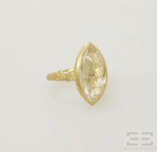Grace Chan For Indulgems Brushed Gold Gemstone Ring NEW Size 7