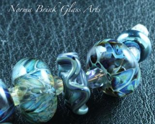 Norma Brink Boro Beads Lampwork Glass Bead Focal Set